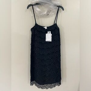 Diane Von Furstenberg Star Embellished Tiered Shift Dress Women’s NWT Black New